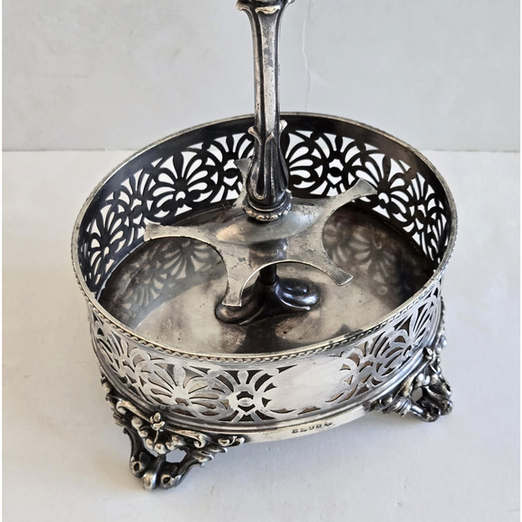 Antique Silver Plated Cruet Holder Ornate Victorian James Dixon & Sons England - Picture 5 of 13